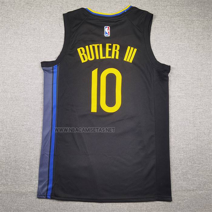 Camiseta Golden State Warriors Jimmy Butler III NO 10 Statement 2024-25 Negro